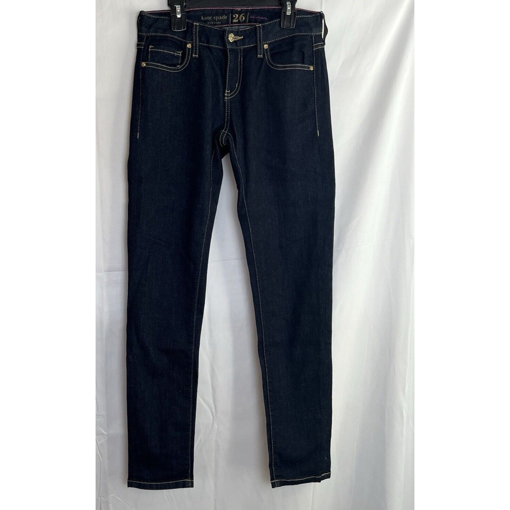 KATE SPADE BROOM STREET Dark Wash Skinny DENIM Jeans 26